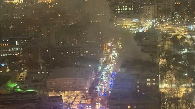 Пожар в жилом доме на Пресненском Валу в Москве - РИА Новости, 1920, 10.02.2026