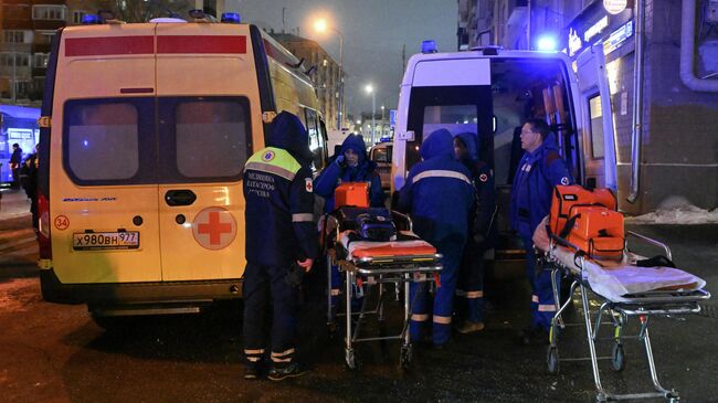 Пожар в жилом доме в центре Москвы