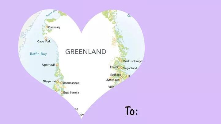 Опубликованная Белым домом валентинка с Гренландий - РИА Новости, 1920, 14.02.2026