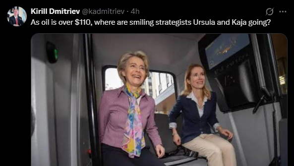 Дмитриев высмеял фон дер Ляйен и Каллас на фоне роста цен на нефть  - РИА Новости, 1920, 28.04.2026