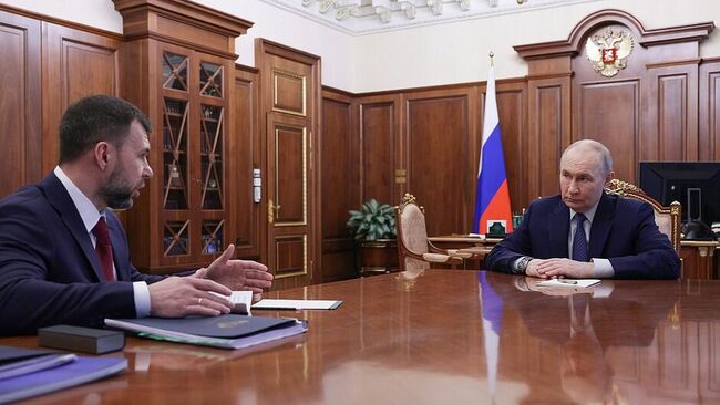 Встреча Путина с главой ДНР Пушилиным
