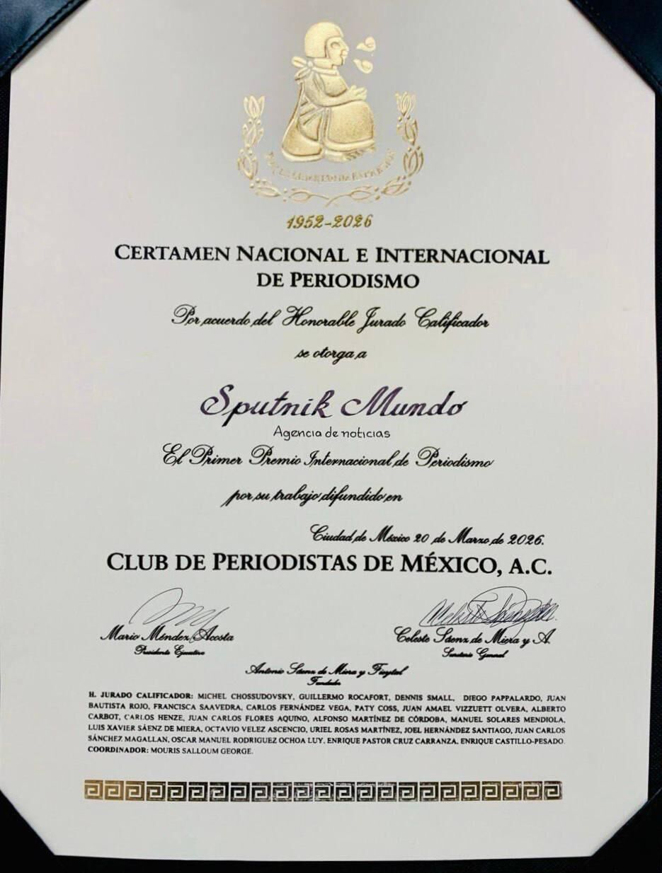 Sputnik и RT на испанском получили премии Клуба журналистов Мексики - РИА Новости, 1920, 21.03.2026