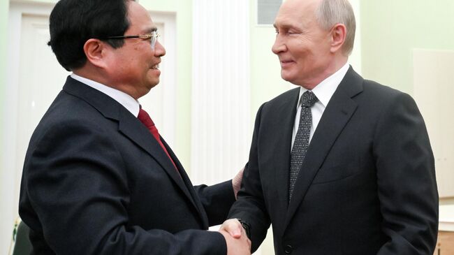 Встреча президента РФ Владимира Путина с премьер-министром Вьетнама Фам Минь Тинем