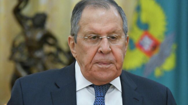 Встреча главы МИД РФ Лаврова и генерального секретаря ШОС Ермекбаева