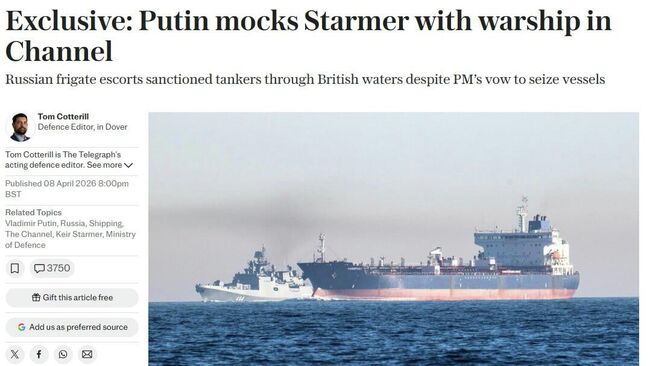 Скриншот публикации The Telegraph