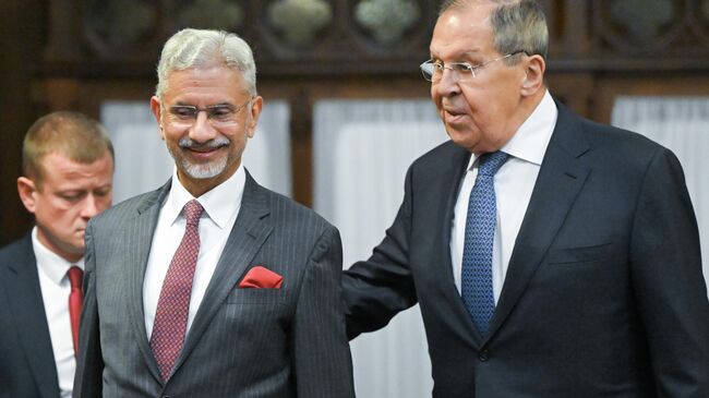 Встреча глав МИД РФ и Индии С. Лаврова и С. Джайшанкара
