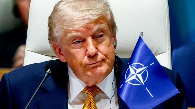 Президент США Дональд Трамп на саммите НАТО в Анкаре, который проходит 7-8 июля