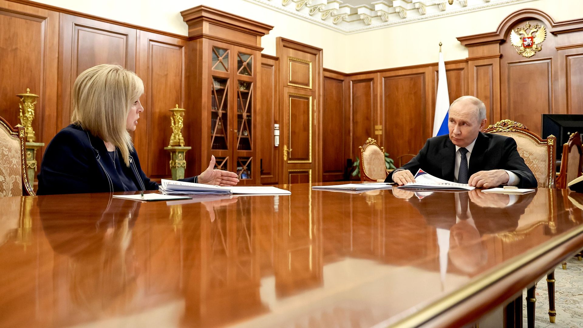 Встреча президента Владимира Путина с председателем ЦИК Эллой Памфиловой - РИА Новости, 1920, 05.08.2026