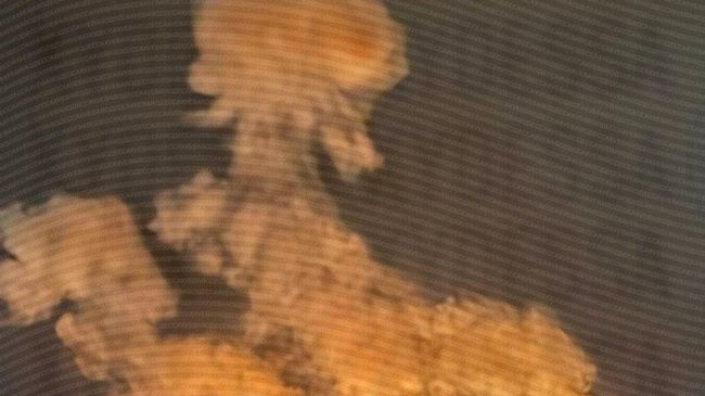 Возгорание в порту Черноморска после удара минувшей ночью на фотографии очевидца