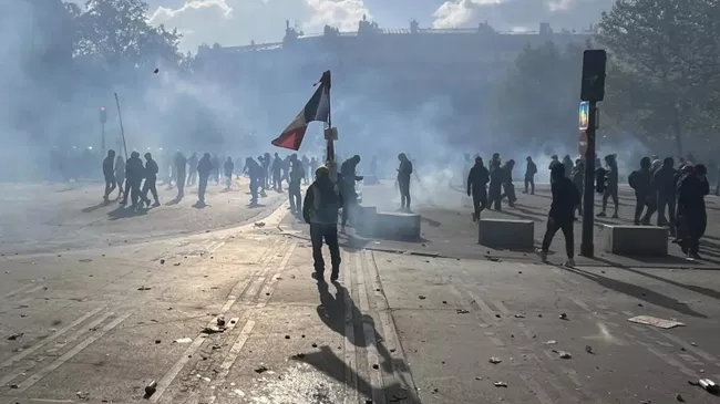 Акции протеста в Париже Акции протеста в Париже