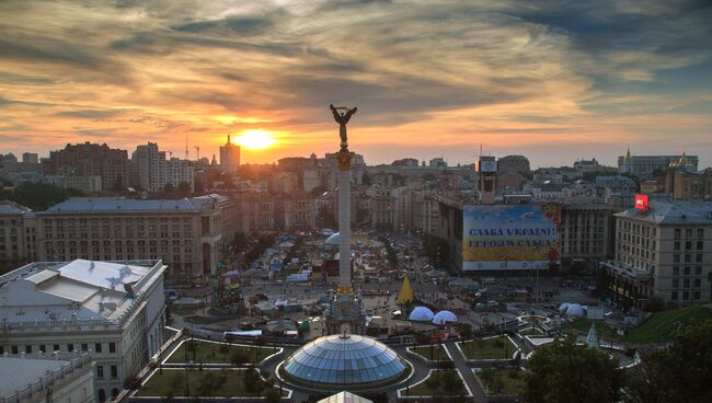 Палаточный лагерь на площади Независимости в Киеве. Архивное фото