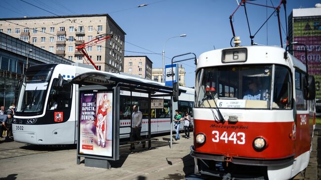 Первый рейс трамвая нового поколения в Москве