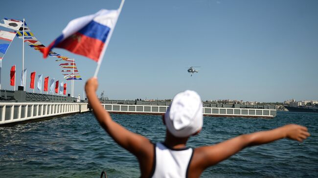 Во время празднования Дня Военно-морского флота России в Севастополе