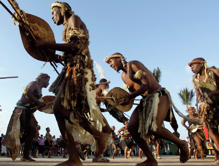 Представители племени зулусов, Южная Африка