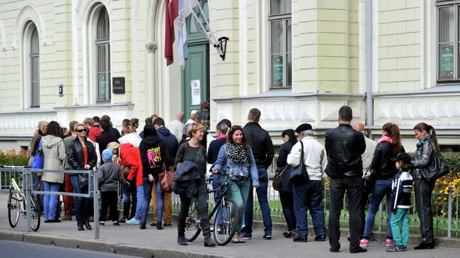 Голосование на парламентских выборах в Латвии