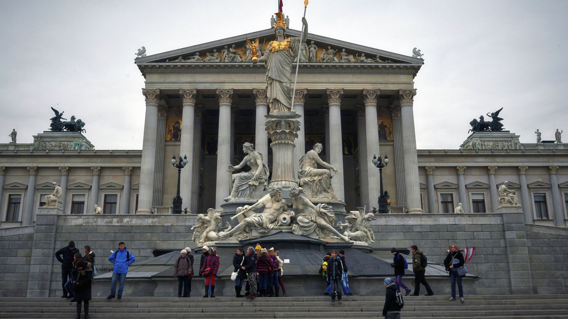 Вид на здание австрийского парламента в Вене - РИА Новости, 1920, 10.01.2021