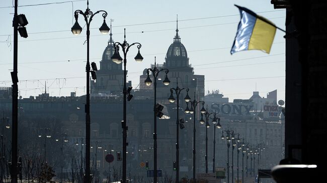 Вид на улицу Крещатик в Киеве, Украина. Архивное фото