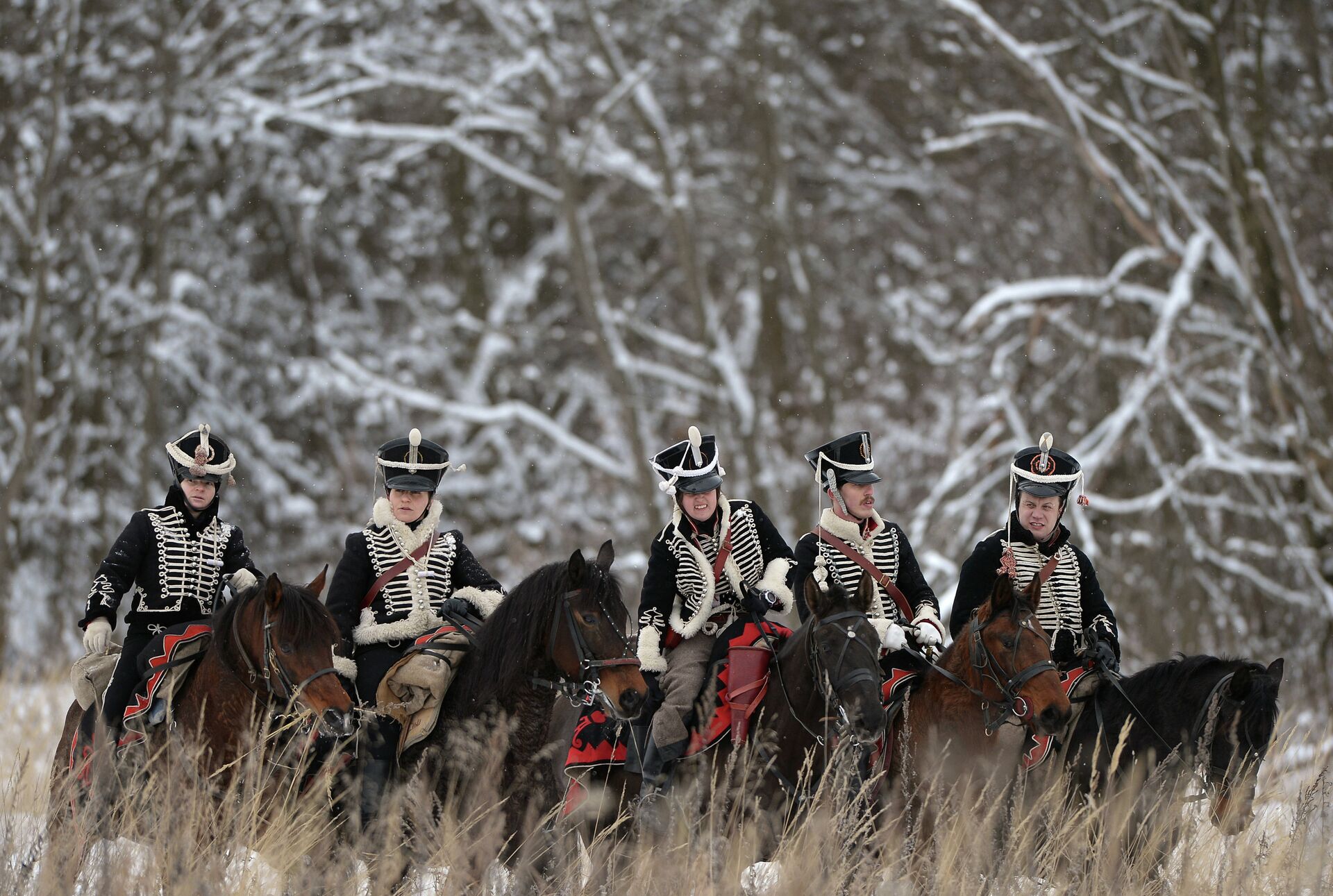 Участники военно-исторической реконструкции событий Отечественной войны 1812 - РИА Новости, 1920, 08.11.2020