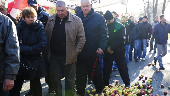 Акция протеста фермеров и садоводов Польши прошла в Варшаве