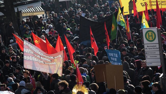 Акции протеста против НАТО в Мюнхене