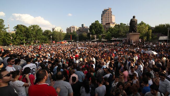 Акция протеста в Ереване