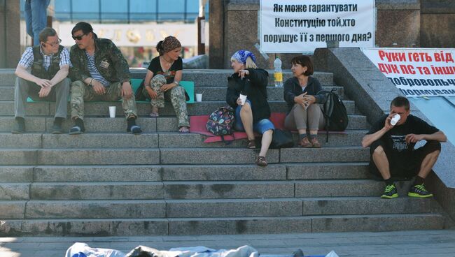 Чем заняться после разгона митинга? На площади Независимости в Киеве