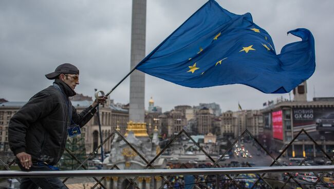 Акция в поддержку евроинтеграции Украины на площади Независимости в Киеве