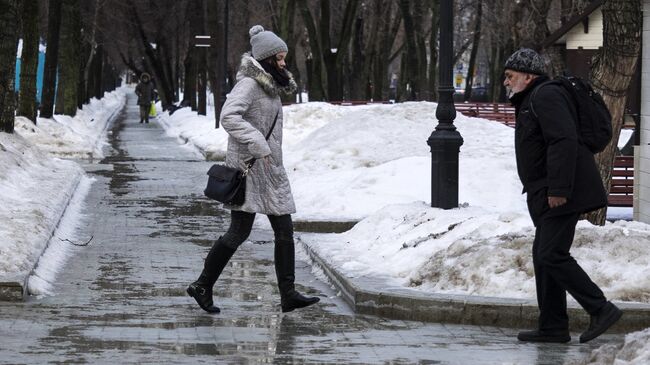 Гололед в Москве