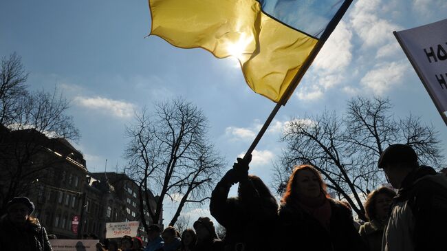 Участники акции протеста в Украине