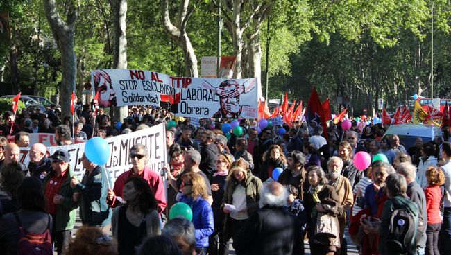 Акции протеста против соглашений о трансатлантической торговле в Европе