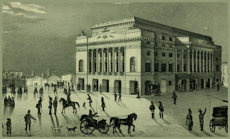 Александринский театр – литография 1840-х гг Александринский театр – литография 1840-х гг