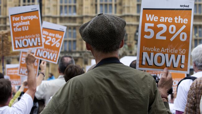 Акция протеста против результатов Brexit в Лондоне