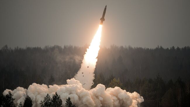 Показательный пуск ракеты из комплекса Точка-У, архивное фото