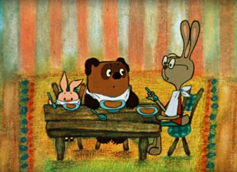 Кадр из мультфильма Винни-Пух идет в гости