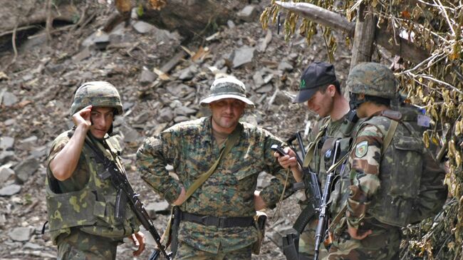 Грузинские военные на грузино-абхазской границе. Архивное фото