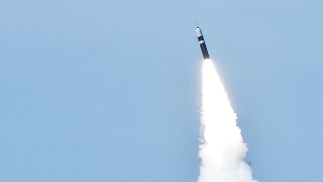 Пуск ракеты Trident II D5 с подводной лодки класса Ohio