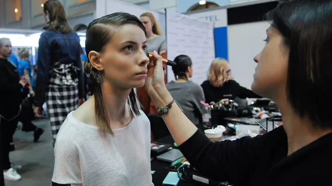 Показ коллекции бренда Gera Skandal & Mariya Orshulyak в рамках недели моды в Гостином дворе