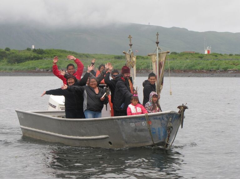 Аляска, о. Кадьяк. Жители деревни Ахиок Аляска, о. Кадьяк. Жители деревни Ахиок