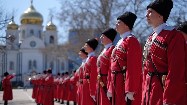 Во время церемонии Час славы Кубани в Краснодаре