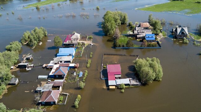 Паводок в городе Тара Омской области (Архивное фото)