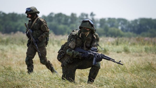 Сотрудники соединения специального назначения во время учений. Архивное фото