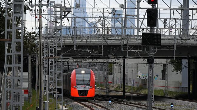 Поезд Ласточка на Московском центральном кольце. Архивное фото