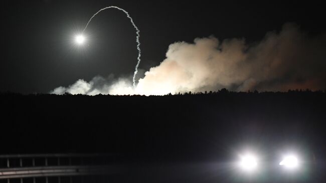 Пожар на военной базе в городе Калиновка в Винницкой области. 27 сентября 2017