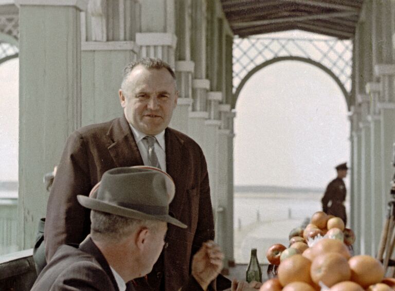 Сергей Павлович Королев на космодроме Байконур