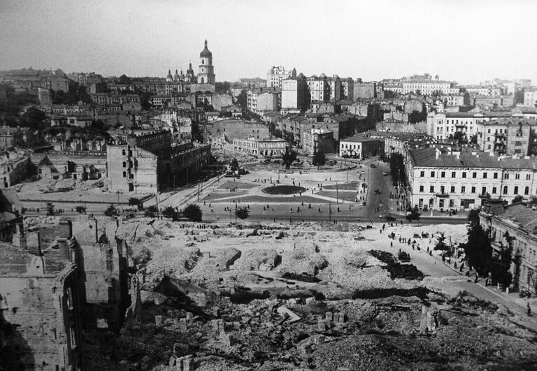 Вид разрушенного Киева