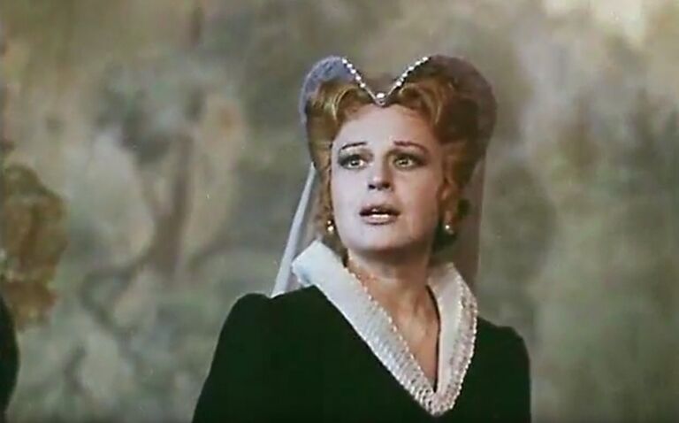 Актриса Людмила Сухолинская-Местечкина в постановке Мария Стюарт. Фридрих Шиллер (МХАТ им. М.Горького, 1976)