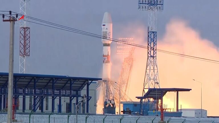  Пуск ракеты-носителя Союз с Метеором-М с космодрома Восточный