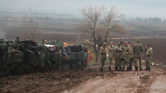 Турецкие военные в провинции Хатай, Турция. 24 января 2018