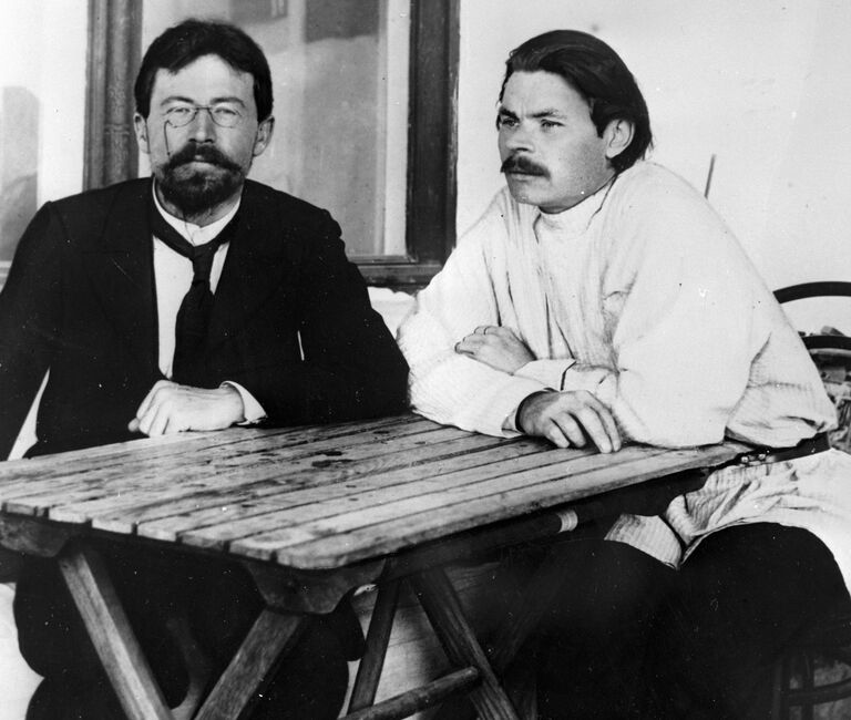 Антон Чехов и Максим Горький в Ялте