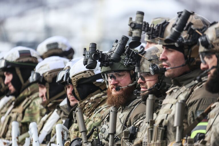 Бойцы Росгвардии во время учений